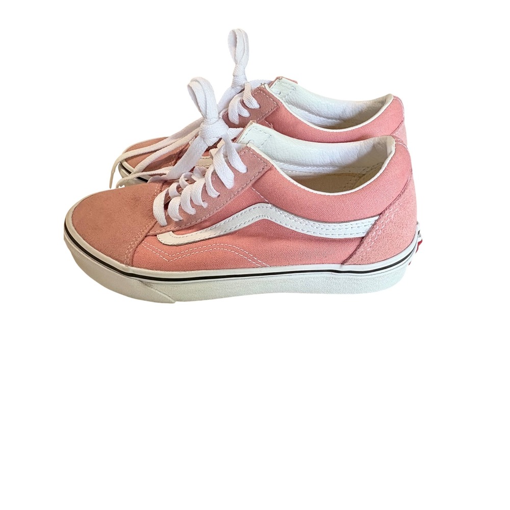 Vans Old Skool Kids Peach‎ Pink Canvas Suede Low Top Sneakers Size 4.5